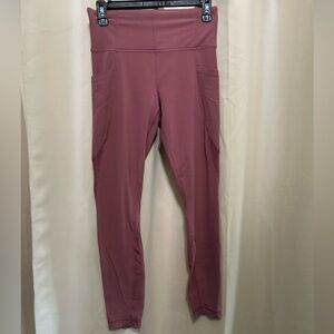 Athleta Mauve Leggings with Side Pockets
